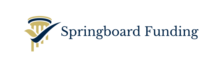Springboard Funding Springboard Funding logo featuring a stylised checkmark and the brand name in navy blue.