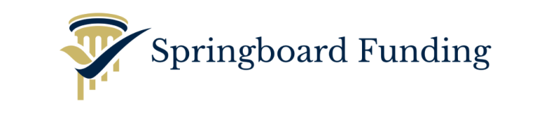 Springboard Funding Logo for Springboard Funding featuring stylised text and a graphic element.
