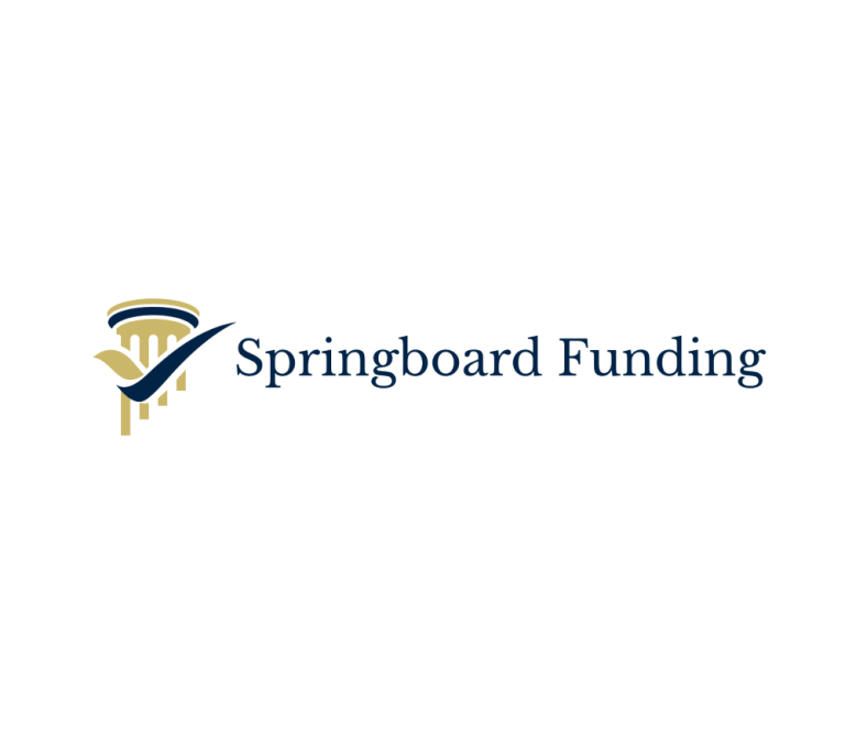 Springboard Funding Logo of Springboard Funding with a stylised hand and blue text.