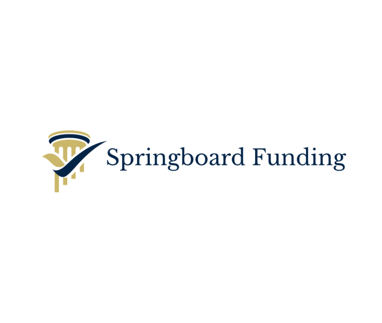 Springboard Funding Logo for Springboard Funding featuring a stylised hand and blue text.